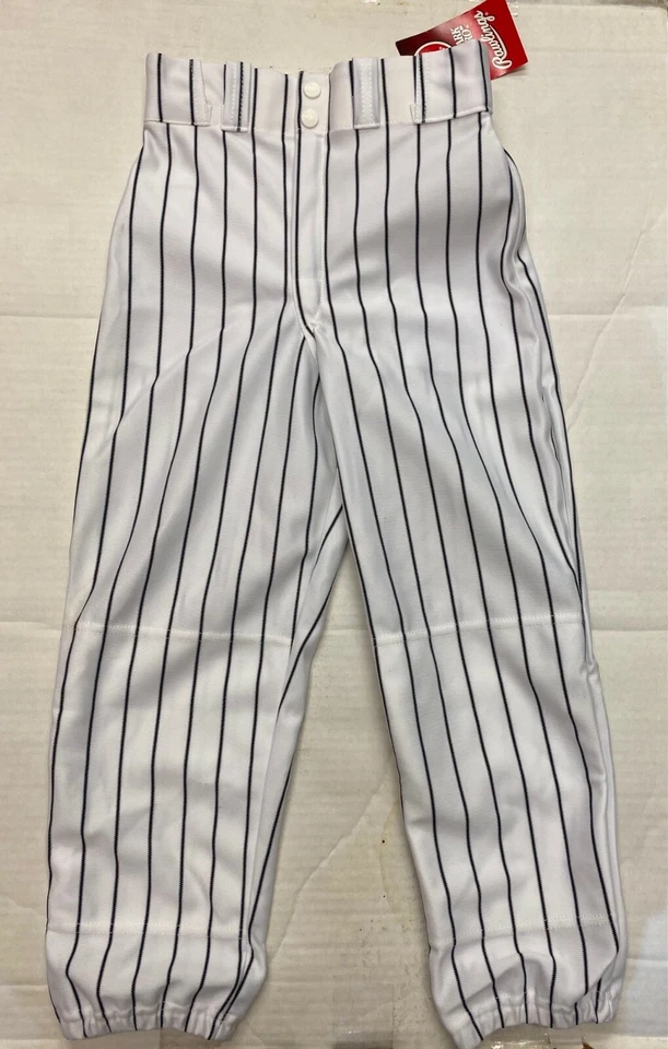 Pantalones de softbol Rawlings WPS50 blancos con rayas negras para mujer adulto” Foto 1 de 1