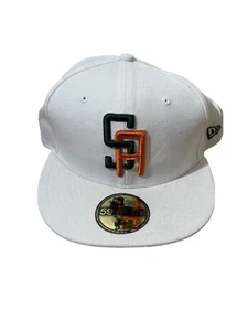 San Diego Padres White Hat New Era 7 3/8 Fitted World Baseball Classic Hat - Picture 1 of 6