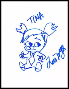 TOM MCGRATH AUTOGRAFO FIRMATO 8X11 SCHIZZO ARTISTICO ORIGINALE - TINA THE NEW BOSS BABY - Foto 1 di 2