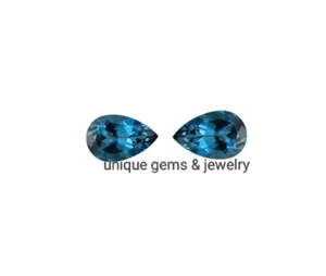 Diamante zirconi coltivato in laboratorio blu vivido 12 ct 10 x 8 mm taglio p... - Foto 1 di 10