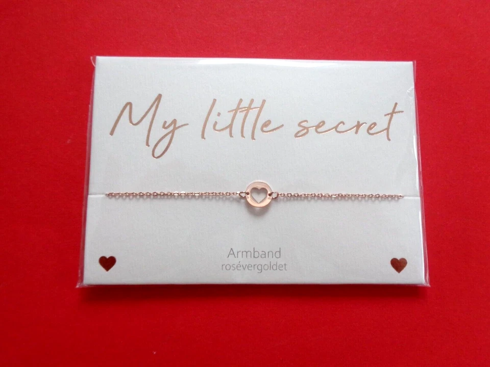 Armband Edelstahl rosevergoldet HERZ Nickelallergiefrei HCA - Bild 1 von 1