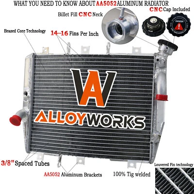 Aluminum Radiator For Kawasaki ZX6R ZX-6R 1998-2002 1999 2000 2001 - Image 1 of 4