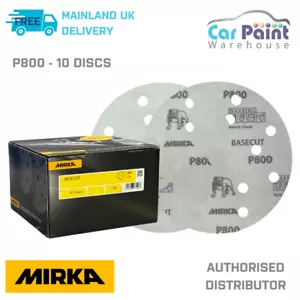 Mirka Basecut P800 grana 150 mm DA H&L dischi levigatura 10pk 6" carta grana abrasiva - Foto 1 di 10
