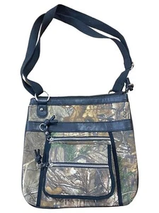 Realtree Womens Brown & Green Camo Camouflage Cross Body Purse Handbag - Picture 1 of 3