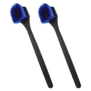2pcs Tire Shine Wheel Brush Cleaner Detailing Wash Brush Car Scrubber Brush - Picture 1 of 12