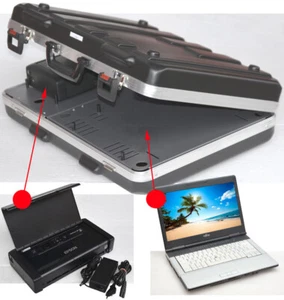 Valigetta Professionale Per Notebook Stampante Scanner Ufficio Mobile Rigida - Picture 1 of 11