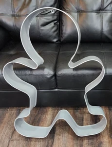 38" Giant Silver Metal Gingerbread Man Cookie Cutter Wall Decor Christmas - Picture 1 of 12