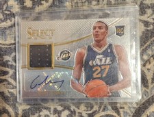 SIGNED Rudy Gobert 2013-14 Panini Select Rookie Jersey Patch JAZZ WOLVES NBA