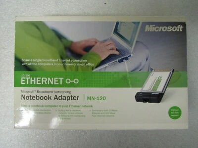Microsoft Broadband Networking Notebook Adapter 10/100 Ethernet MN-120 - New - Image 1 of 4