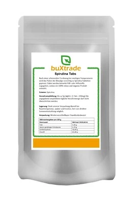 Spirulina Tabletten | Tabs | Presslinge | 100%rein | Futter | Superfoods | Algen - Bild 1 von 2
