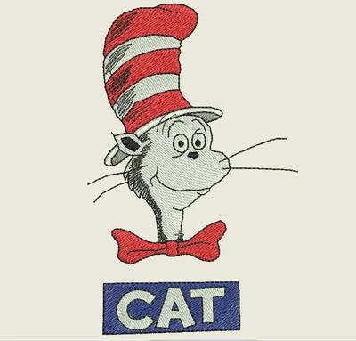 50 diseños de bordado Dr. Seuss - CD, USB, disquete o correo electrónico - 11 formatos Foto 1 de 4