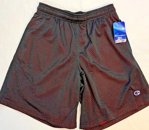 Champion Mesh Shorts Herren - schwarz rot - leichte Gym Shorts - Bild 1 von 5