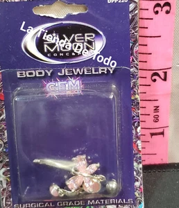 BODY JEWELRY BELLY BUTTON NAVEL RING GEM DANGLE FLAIL STYLE BUTTERFLY READ - Picture 1 of 6