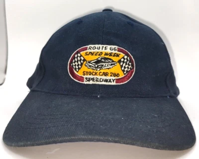 Gorra Route 66 Speedway Speed Week Stock Car 200 con correa azul marino nueva con etiquetas Foto 1 de 4