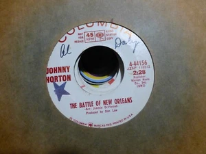 JOHNNY HORTON BATTLE OF NEW ORLEANS. & ALL FOR THE LOVE OF A GIRL. PROMO EXC. 45 - Picture 1 of 1
