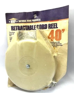 40 FOOT heavy duty clothes line NHP Retractable Clothes Cord Reel NOS - Picture 1 of 5