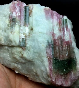 917g Natural Watermelon Color Tourmaline Crystal Rough Stone Specimen L660 - Picture 1 of 11