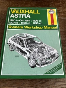 Vauxhall Astra Haynes Owners Car Workshop Manual. 1980 To 1984. Hardback 635 - Picture 1 of 2