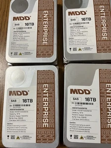 MDD 16TB 7.2K SAS 12gb/s  3.5inch HDD 4X16TB 64TB total  - Picture 1 of 5