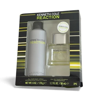 Kenneth Cole Reaction 1.7 OZ eau de parfum spray y 6 OZ spray corporal nuevo Foto 1 de 2
