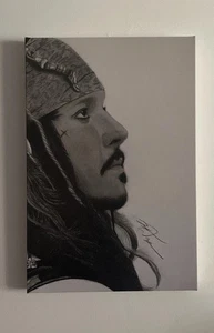 One-of-One 12x18 Canvas Art Print | Realistic Pirate Captain Portrait Drawing - Picture 1 of 7