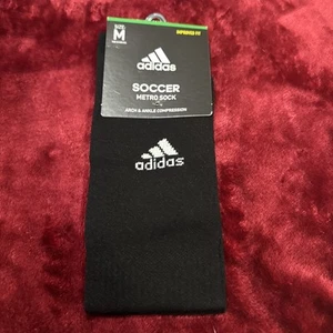 ONE PAIR MEN'S ADIDAS METRO SOCCER ARCH & ANKLE COMPRESSION LIGHTWEIGHT SOCKS - Picture 1 of 4