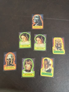 1977 Topps Star Wars Sticker Lot Of 7 Including Luke! - Picture 1 of 5