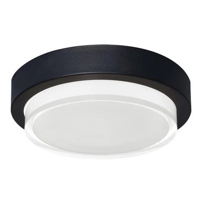 AFX ELMW09LAJUD Elm 9"W LED Flush Mount Drum Ceiling Fixture - Black - Image 1 of 4