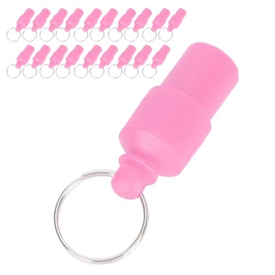 (Pink)20pcs AntiLost Pet Tag Dog Cat ID Name Address Label Storage Barrel - Image 1 of 4