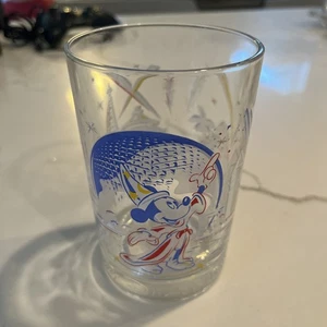 McDonalds Walt Disney World Remember The Magic 25th Anniversary Mickey Glass - Picture 1 of 4