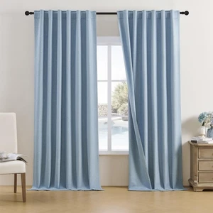 2 Panels Extra Long Curtains for Home D閏or-108 Inches 9FT Hall Patio Door Cur... - Picture 1 of 8