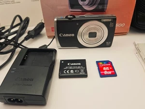 Canon PowerShot A2500 Digital Camera 16MP 5X Optical Zoom HD Black BOXED 8gb - Picture 1 of 19