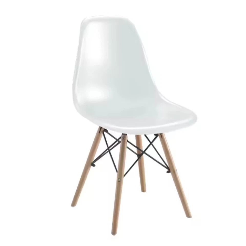 Sillas de comedor, diseño nórdico, pack de 4, blanco - Imagen 1 de 4