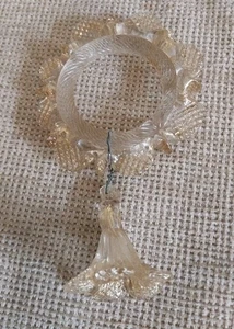 Murano glass gold ring piece, loop & flower venetian glass chandelier - Picture 1 of 4