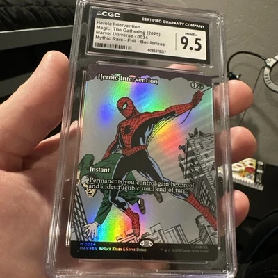 Heroic Intervention (Borderless) Marvel Universe Eternal-Legal Foil CGC 9.5 🔥 - Image 1 of 4