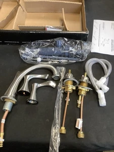 Delta Widespread Bathroom Faucet carlisle Stainless Steel. 35939LF-SS - Picture 1 of 6