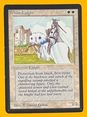 MTG WHITE KNIGHT Beta (OldManMTG 007-857) - Image 1 of 4