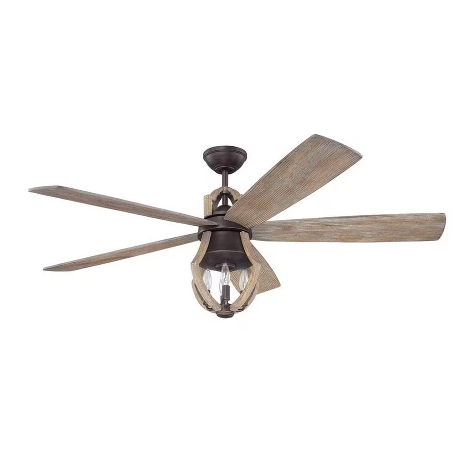 Craftmade WIN56ABZWP5 Winton 3-Light Ceiling Fan w/ Blades in Aged Bronze - Image 1 of 2