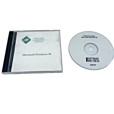 Microsoft Windows 98 Oakland College Software Spectrum w/ Product Key - Image 1 of 4