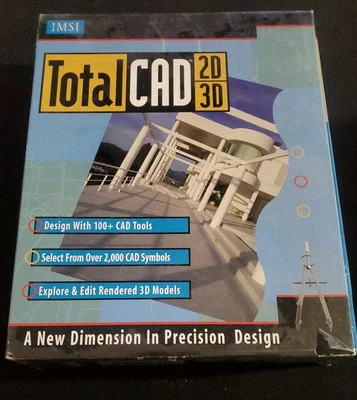 IMSI DESIGN Total CAD 2D - 3D CD And Manuals Win 3.1 Or 95 New In Box - Image 1 of 4