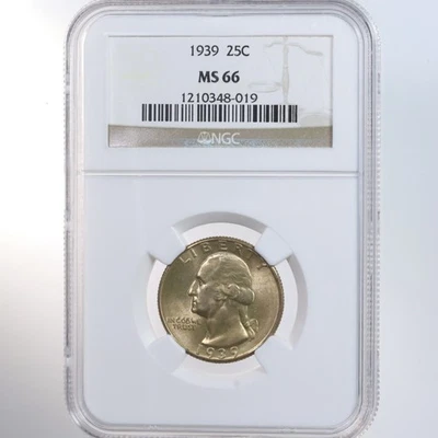 1939 Washington 25C NGC Certified MS 66 - Image 1 of 2