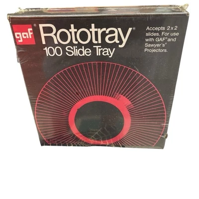 GAF Rototray 100 Bandeja Deslizante para Proyector - Sawyer 2 x 2 Diapositivas NUEVO Sellado De Colección Foto 1 de 4