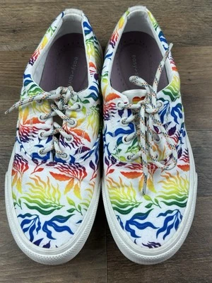 Zapatillas Hombre Sperry Top-Sider Striper CVO Talla 8.5 Color Blanco Multi Foto 1 de 4