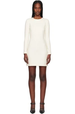 Mini Vestido MAX MARA Bartolo Manga Larga Jersey Vaina Blanco Talla L Org $675 Foto 1 de 4