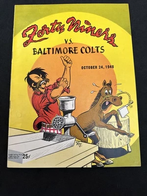 NFL 1948 San Francisco 49ers Vintage Program VS Baltimore Colts 10-24-1948 - Image 1 of 4