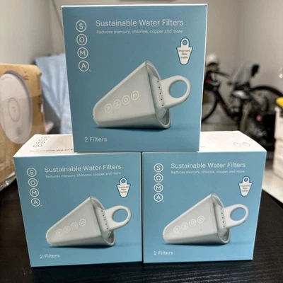 SOMA Sustainable Water Filters – 2-Pack x 3 (6 Filters) – New Sealed - Image 1 of 2
