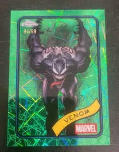 2025 Topps Chrome Marvel Venom 94/99 GREEN Lazer Refractor - Picture 1 of 3