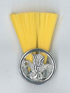 AFRICAN SCOUTS OF TOGO - 2nd Issue SCOUT INSTRUCTOR Metal Plume / Hat Patch