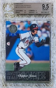 Hoja Oro Rookies Chipper Jones BGS 1993 9,5 Pop 10 Nº 10's - Imagen 1 de 2