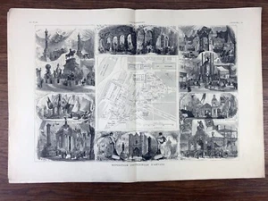 L'ILLUSTRATION 1885 Grande gravure EXPOSITION UNIVERSELLE D'ANVERS Antwerpen - Foto 1 di 3